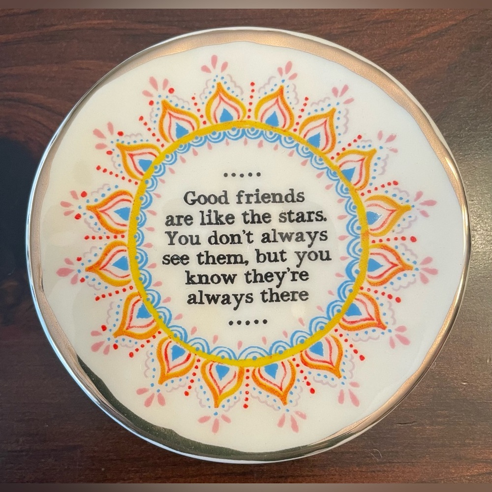 “Good Friends Are Like Stars” Ceramic Trinket Dish by Natural Life - NEW IN BOX